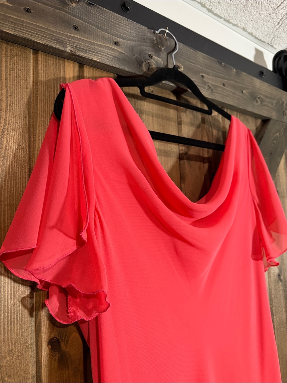 Jessica Coral Pink High-Low Dress - Picture 3 of 6